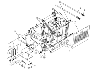 Page K Diagram and Parts List for MK-4030KB  MK Diamond Concrete Saw